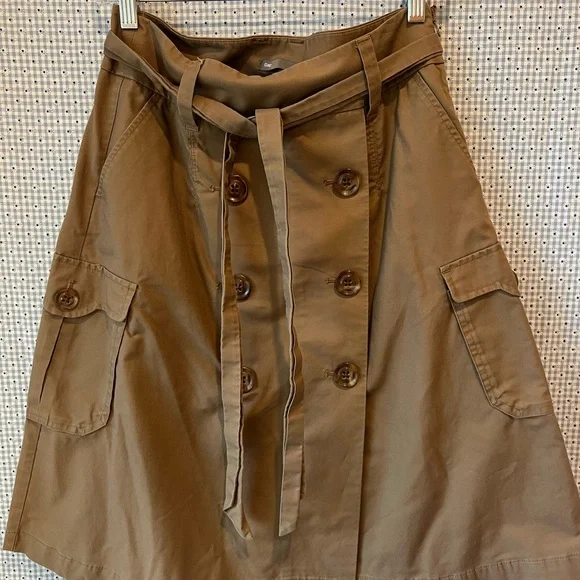 GAP Tan A-Line Cargo Skirt Knee-Length - Picture 1 of 6